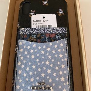 COACH black with multi design iPhone X plus